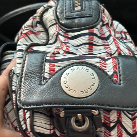 Marc Jacobs Fabric and Syintetic leahter Purse Black White Red  - RARE - Picture 9 of 12